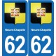 62 Coulogne blason autocollant plaque stickers ville