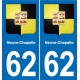 62 Coulogne blason autocollant plaque stickers ville