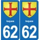 62 Coulogne blason autocollant plaque stickers ville