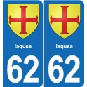 62 Coulogne blason autocollant plaque stickers ville