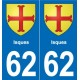 62 Coulogne blason autocollant plaque stickers ville