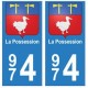 974 La Possession autocollant plaque