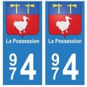 974 La Possession autocollant plaque