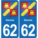 62 Coulogne blason autocollant plaque stickers ville