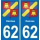 62 Coulogne blason autocollant plaque stickers ville