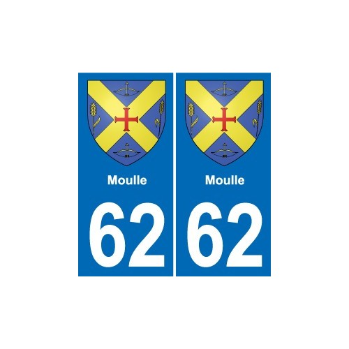 62 Coulogne blason autocollant plaque stickers ville