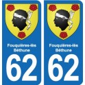62 Carvin blason autocollant plaque stickers ville