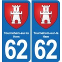 62 Tournehem-sur-la-Hem blason autocollant plaque stickers ville
