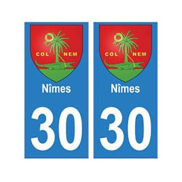 30 Nîmes ville autocollant plaque stickers