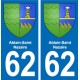 62 Coulogne blason autocollant plaque stickers ville