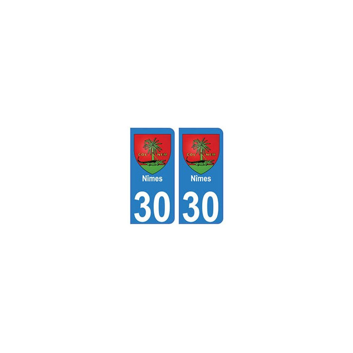 30 Nîmes ville autocollant plaque stickers
