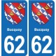 62 Coulogne blason autocollant plaque stickers ville