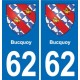 62 Coulogne blason autocollant plaque stickers ville