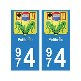 974 Petite-Île autocollant plaque