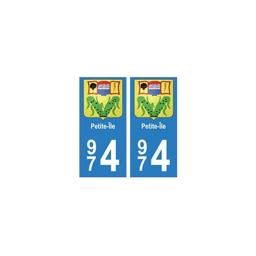 974 Petite-Île autocollant plaque