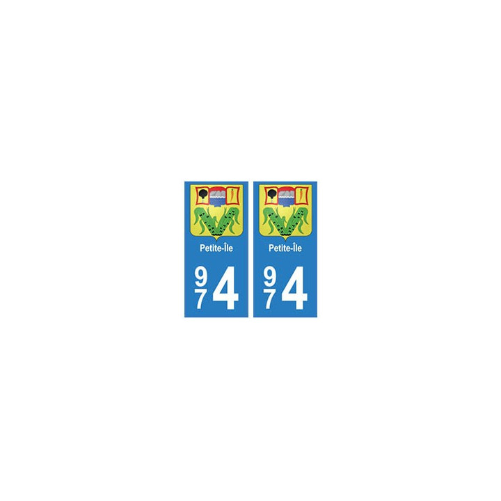 974 Petite-Île autocollant plaque