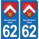 62 Coulogne blason autocollant plaque stickers ville