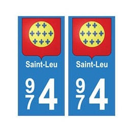 974 Saint-Leu autocollant plaque