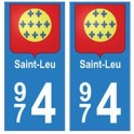 974 Saint-Leu autocollant plaque