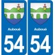 54 Malzéville blason autocollant plaque stickers ville