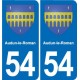 54 Malzéville blason autocollant plaque stickers ville