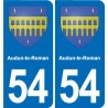 54 Malzéville blason autocollant plaque stickers ville