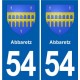 54 Malzéville blason autocollant plaque stickers ville