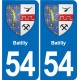 54 Malzéville blason autocollant plaque stickers ville