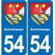 54 Malzéville blason autocollant plaque stickers ville