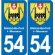 54 Malzéville blason autocollant plaque stickers ville