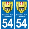 54 Malzéville blason autocollant plaque stickers ville
