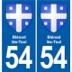 54 Malzéville blason autocollant plaque stickers ville