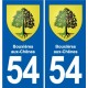 54 Malzéville blason autocollant plaque stickers ville