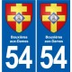 54 Malzéville blason autocollant plaque stickers ville