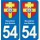 54 Malzéville blason autocollant plaque stickers ville