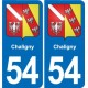 54 Malzéville blason autocollant plaque stickers ville