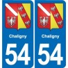 54 Malzéville blason autocollant plaque stickers ville