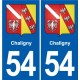 54 Malzéville blason autocollant plaque stickers ville