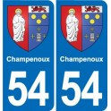 54 Malzéville blason autocollant plaque stickers ville