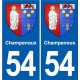 54 Malzéville blason autocollant plaque stickers ville
