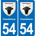 54 Malzéville blason autocollant plaque stickers ville