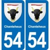 54 Malzéville blason autocollant plaque stickers ville