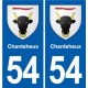 54 Malzéville blason autocollant plaque stickers ville