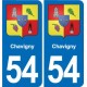 54 Malzéville blason autocollant plaque stickers ville