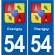 54 Malzéville blason autocollant plaque stickers ville
