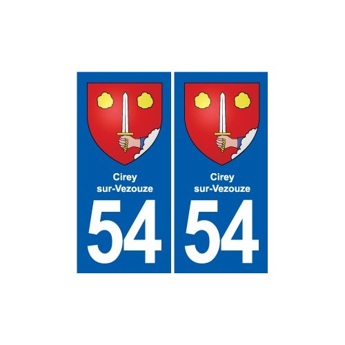 54 Malzéville blason autocollant plaque stickers ville