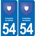 54 Malzéville blason autocollant plaque stickers ville
