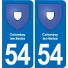 54 Malzéville blason autocollant plaque stickers ville