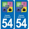 54 Malzéville blason autocollant plaque stickers ville
