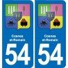 54 Malzéville blason autocollant plaque stickers ville